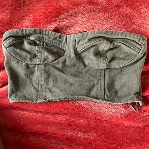 NWOT green bustier tube top corset
